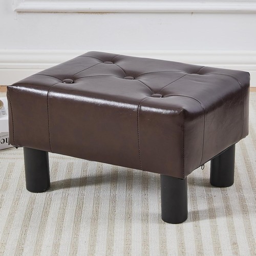 Small foot stool ottoman faux - small,