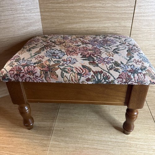 Tapestry footstool with - footstool,