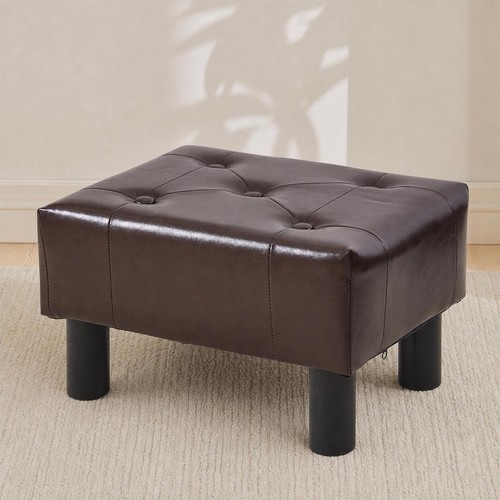 Small foot stool ottoman faux - small,