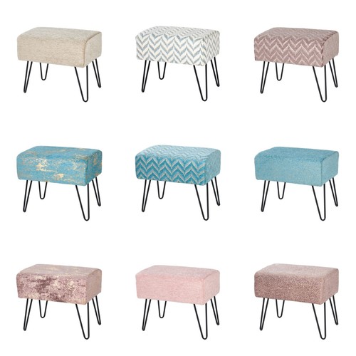 Jacquard chenille ottoman - chenille,