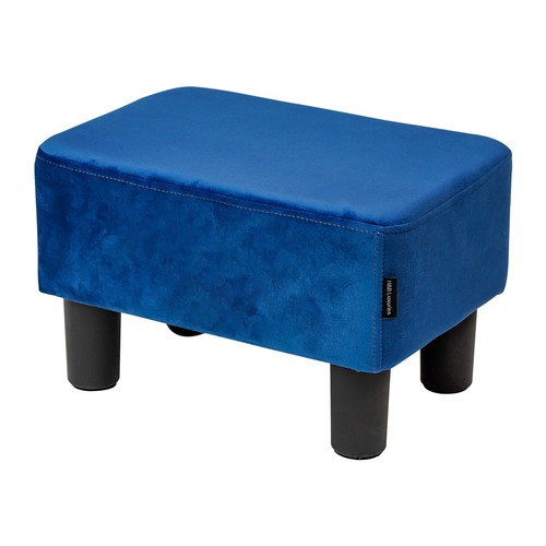 Dark blue velvet - blue, rectangular
