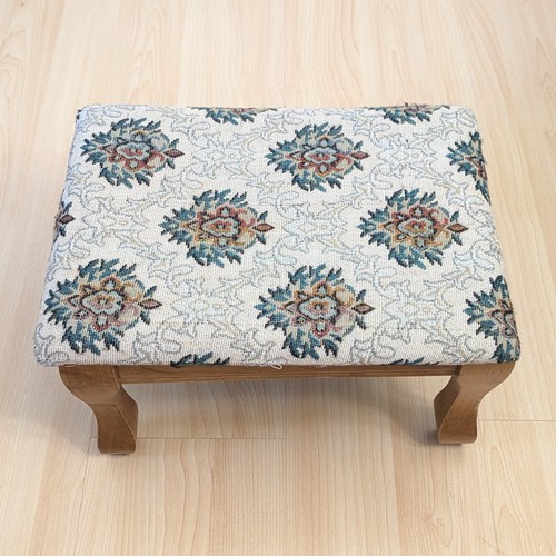 Vintage upholstered foot stool - upholstered,