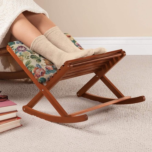 Rocking foot rest stool - stool, padded