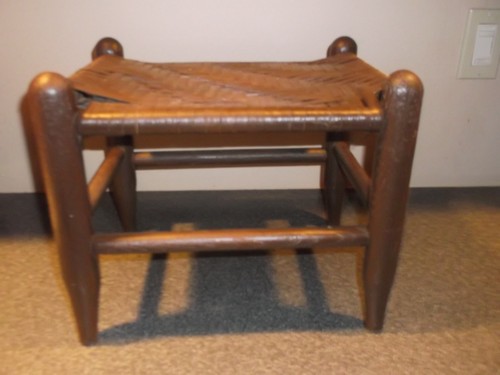 Vintage rattan wicker foot - rattan,