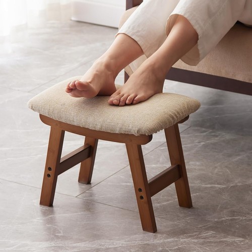 Foot stool ottoman with - stool, bamboo