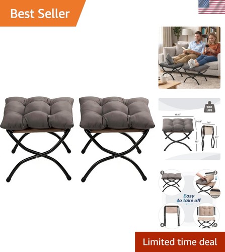 Folding footrest stool - 15"h,