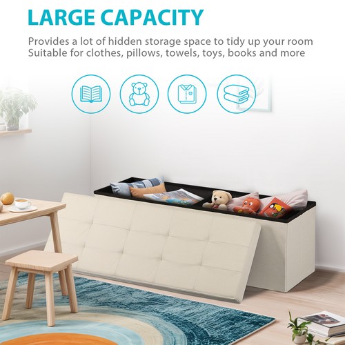 Storage ottoman foldable - ottoman,